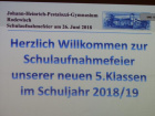 Schulaufnahme  Klassen 5 2018